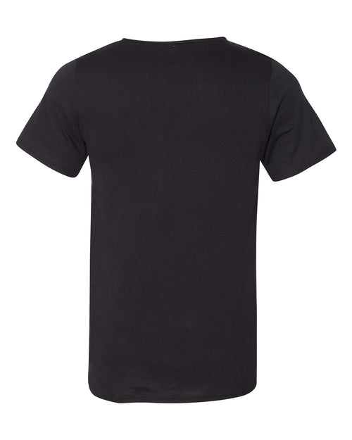 BELLA + CANVAS 3014 — Unisex Raw Neck Tee — Black (flat)