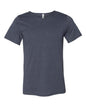 BELLA + CANVAS 3014 — Unisex Raw Neck Tee — Heather Navy