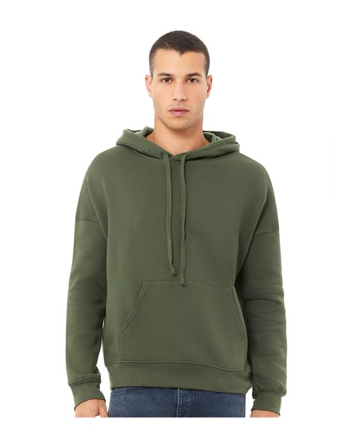 BELLA + CANVAS 3729 - Unisex Sponge Fleece Drop Shoulder Hoodie Sweatshirt - Military Green