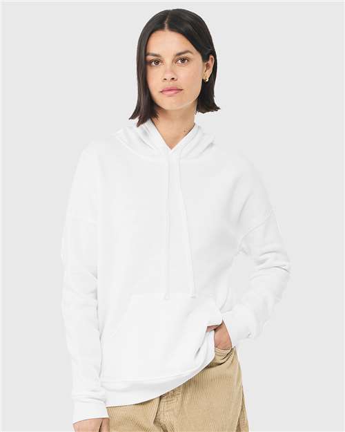 BELLA + CANVAS 3729 - Unisex Sponge Fleece Drop Shoulder Hoodie Sweatshirt - White
