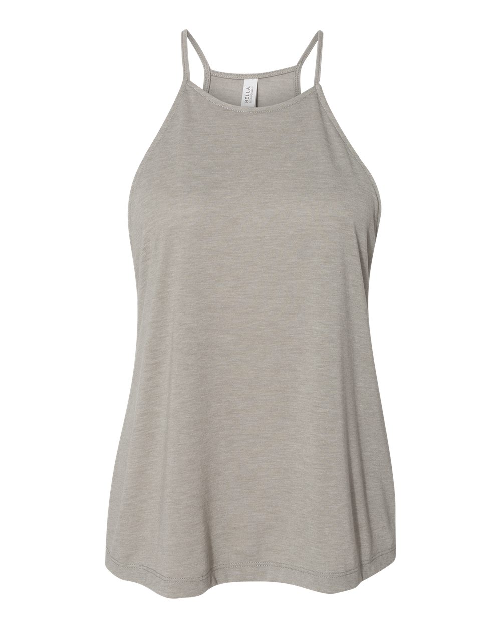 BELLA + CANVAS 8809 — Women's Flowy High-Neck Tank — Heather Stone (flat)