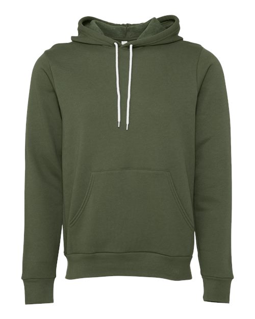 BELLA + CANVAS 3719 - Unisex Sponge Fleece Hoodie Sweatshirt - Military Green