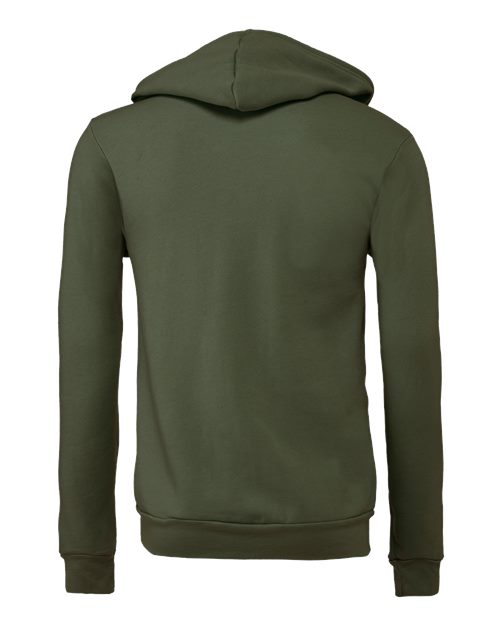 BELLA + CANVAS 3739 - Unisex Sponge Fleece Full-Zip Hoodie Sweatshirt - Military Green