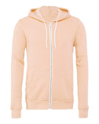 BELLA + CANVAS 3739 - Unisex Sponge Fleece Full-Zip Hoodie Sweatshirt - Peach