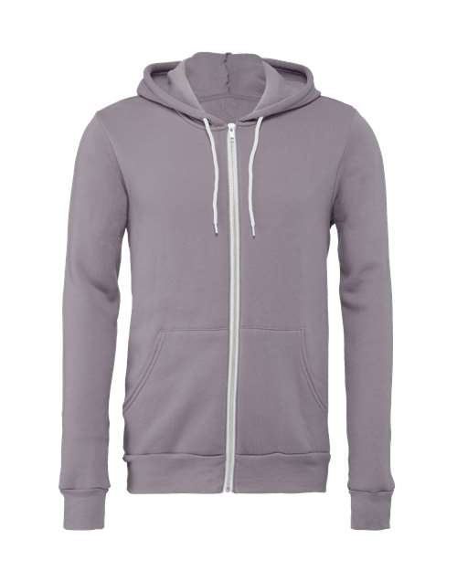 BELLA + CANVAS 3739 - Unisex Sponge Fleece Full-Zip Hoodie Sweatshirt - Storm