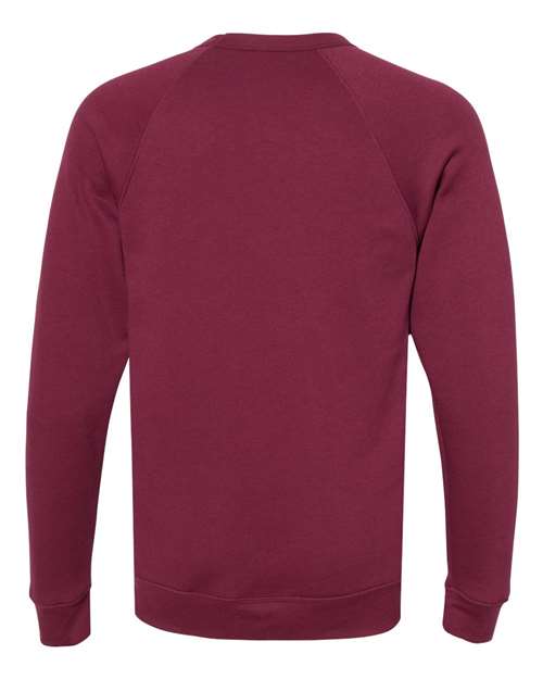 BELLA + CANVAS 3901 - Unisex Sponge Fleece Raglan Crewneck Sweatshirt - Maroon