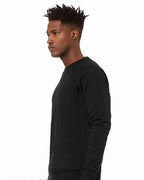 BELLA + CANVAS 3901 - Unisex Sponge Fleece Raglan Crewneck Sweatshirt - Black Heather