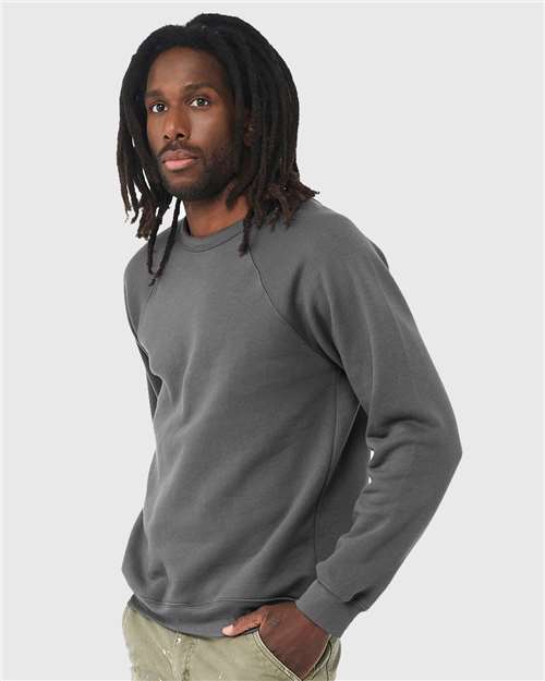 BELLA + CANVAS 3901 - Unisex Sponge Fleece Raglan Crewneck Sweatshirt - Asphalt