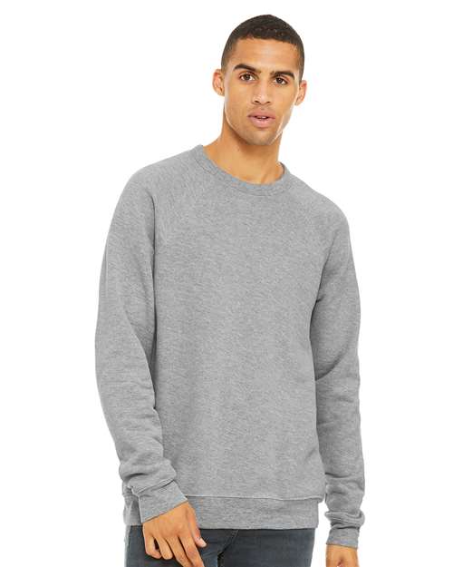 BELLA + CANVAS 3901 - Unisex Sponge Fleece Raglan Crewneck Sweatshirt - Athletic Heather