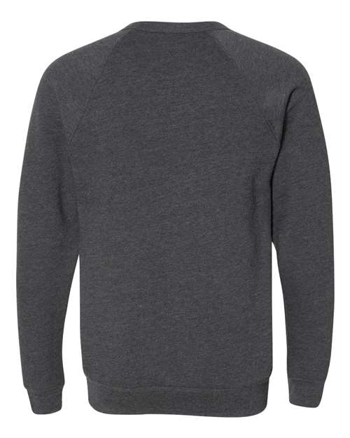 BELLA + CANVAS 3901 - Unisex Sponge Fleece Raglan Crewneck Sweatshirt - Dark Grey Heather