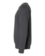 BELLA + CANVAS 3901 - Unisex Sponge Fleece Raglan Crewneck Sweatshirt - Dark Grey Heather