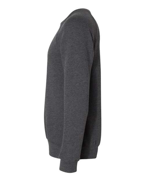 BELLA + CANVAS 3901 - Unisex Sponge Fleece Raglan Crewneck Sweatshirt - Dark Grey Heather