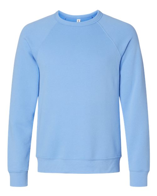 BELLA + CANVAS 3901 - Unisex Sponge Fleece Raglan Crewneck Sweatshirt - Carolina Blue