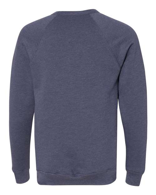 BELLA + CANVAS 3901 - Unisex Sponge Fleece Raglan Crewneck Sweatshirt - Heather Navy