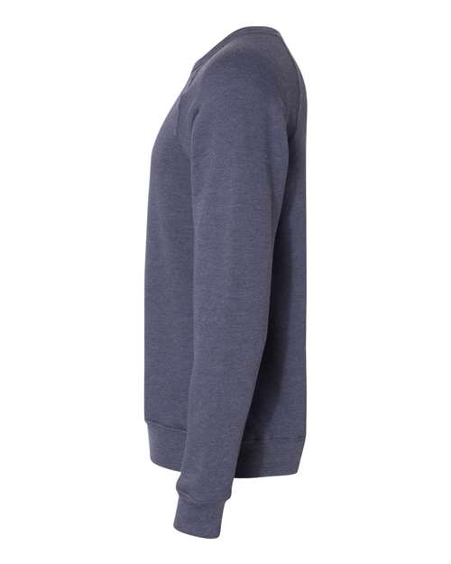 BELLA + CANVAS 3901 - Unisex Sponge Fleece Raglan Crewneck Sweatshirt - Heather Navy