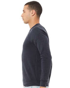 BELLA + CANVAS 3901 - Unisex Sponge Fleece Raglan Crewneck Sweatshirt - Heather Navy