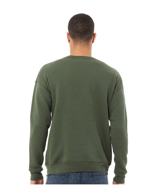 BELLA + CANVAS 3945 - Unisex Sponge Fleece Drop Shoulder Crewneck Sweatshirt - Military Green