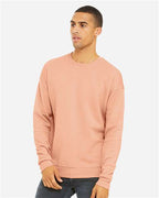 BELLA + CANVAS 3945 - Unisex Sponge Fleece Drop Shoulder Crewneck Sweatshirt - Peach