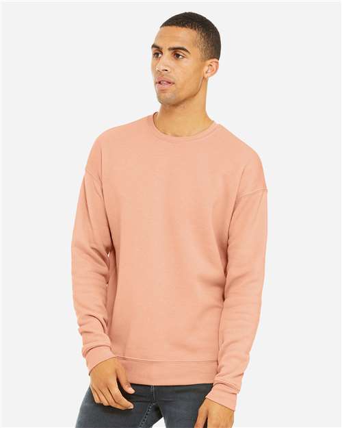 BELLA + CANVAS 3945 - Unisex Sponge Fleece Drop Shoulder Crewneck Sweatshirt - Peach
