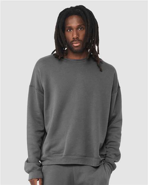 BELLA + CANVAS 3945 - Unisex Sponge Fleece Drop Shoulder Crewneck Sweatshirt - Asphalt