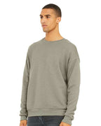 BELLA + CANVAS 3945 - Unisex Sponge Fleece Drop Shoulder Crewneck Sweatshirt - Heather Stone