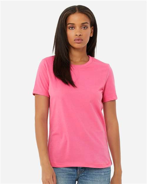 BELLA + CANVAS 6400 - Womens Relaxed Jersey Tee - Charity Pink