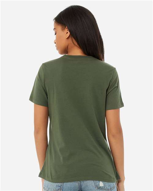 BELLA + CANVAS 6400 - Womens Relaxed Jersey Tee - Military Green