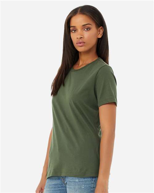 BELLA + CANVAS 6400 - Womens Relaxed Jersey Tee - Military Green