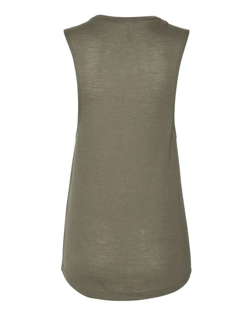 BELLA + CANVAS 8803 - Women's Flowy Scoop Muscle Tank - Military Green