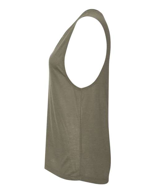 BELLA + CANVAS 8803 - Women's Flowy Scoop Muscle Tank - Military Green