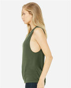 BELLA + CANVAS 8803 - Women's Flowy Scoop Muscle Tank - Military Green