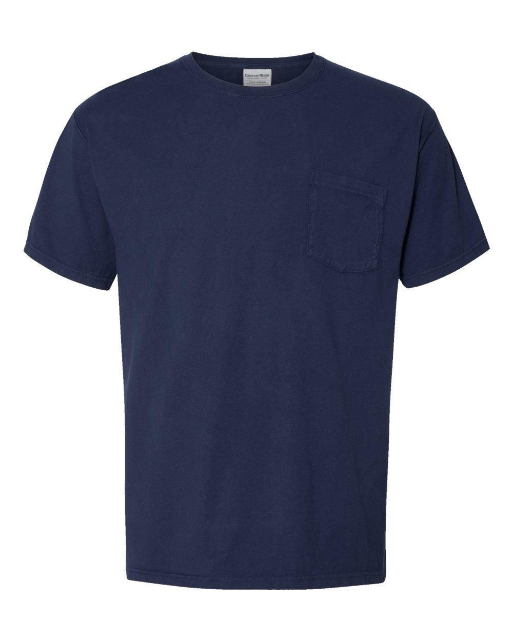 ComfortWash by Hanes GDH150 - Unisex Garment-Dyed Pocket T-Shirt — Navy (flat)
