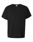 ComfortWash by Hanes GDH150 - Unisex Garment-Dyed Pocket T-Shirt — Black (flat)
