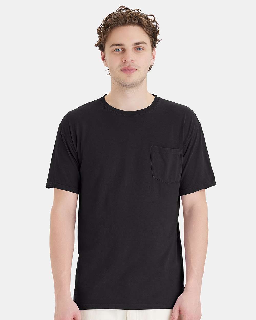 ComfortWash by Hanes GDH150 - Unisex Garment-Dyed Pocket T-Shirt — Black