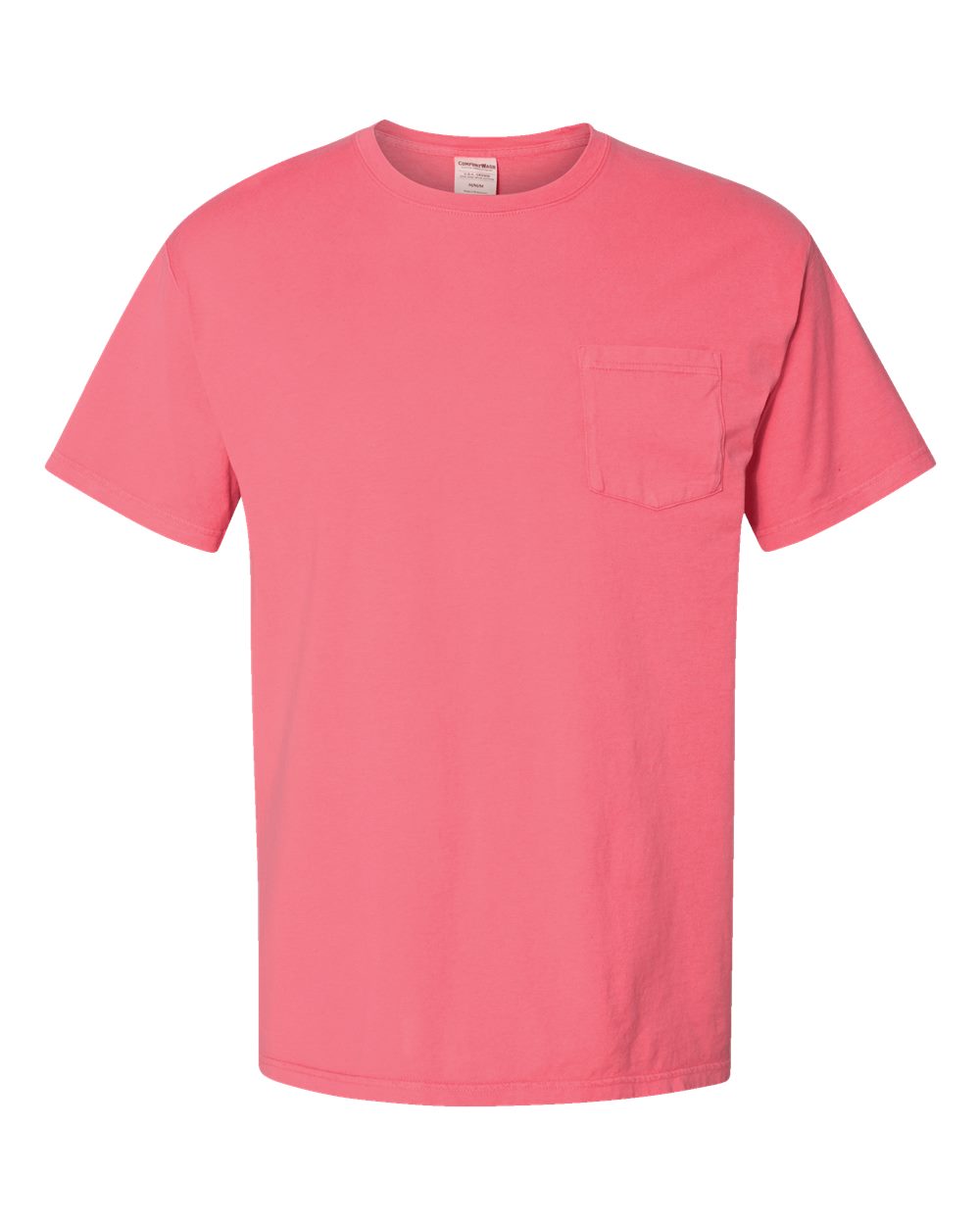 ComfortWash by Hanes GDH150 - Unisex Garment-Dyed Pocket T-Shirt — Coral Craze (flat)