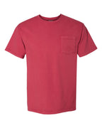 ComfortWash by Hanes GDH150 - Unisex Garment-Dyed Pocket T-Shirt — Crimson Fall (flat)