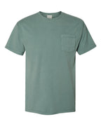 ComfortWash by Hanes GDH150 - Unisex Garment-Dyed Pocket T-Shirt — Cypress Green (flat)