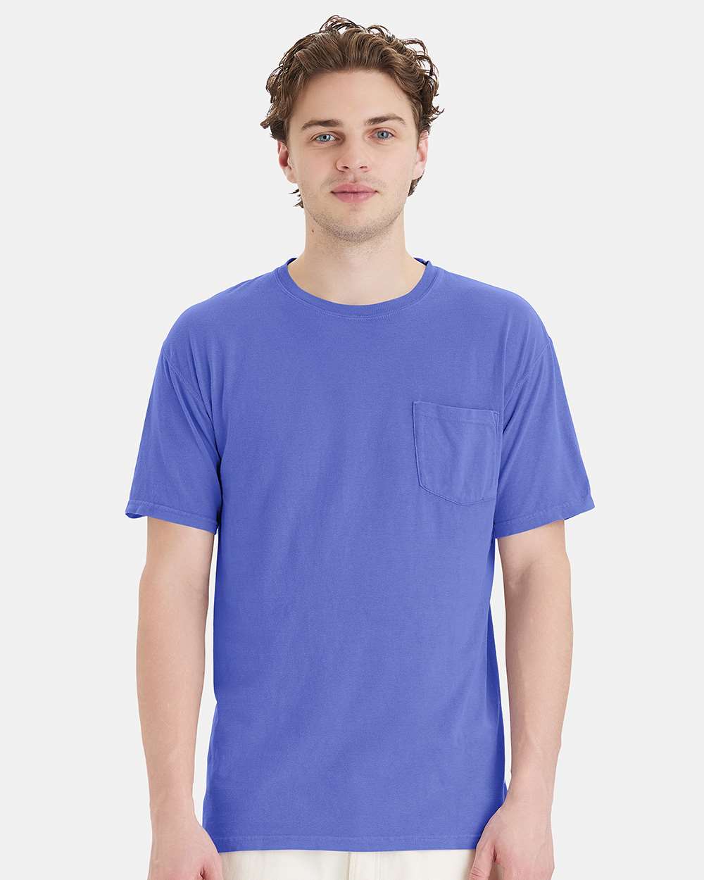 ComfortWash by Hanes GDH150 - Unisex Garment-Dyed Pocket T-Shirt — Deep Forte Blue