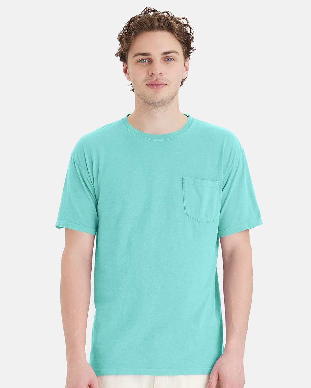 ComfortWash by Hanes GDH150 - Unisex Garment-Dyed Pocket T-Shirt — Mint