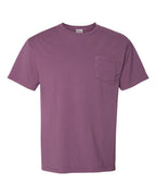 ComfortWash by Hanes GDH150 - Unisex Garment-Dyed Pocket T-Shirt — Purple Plum Raisin (flat)