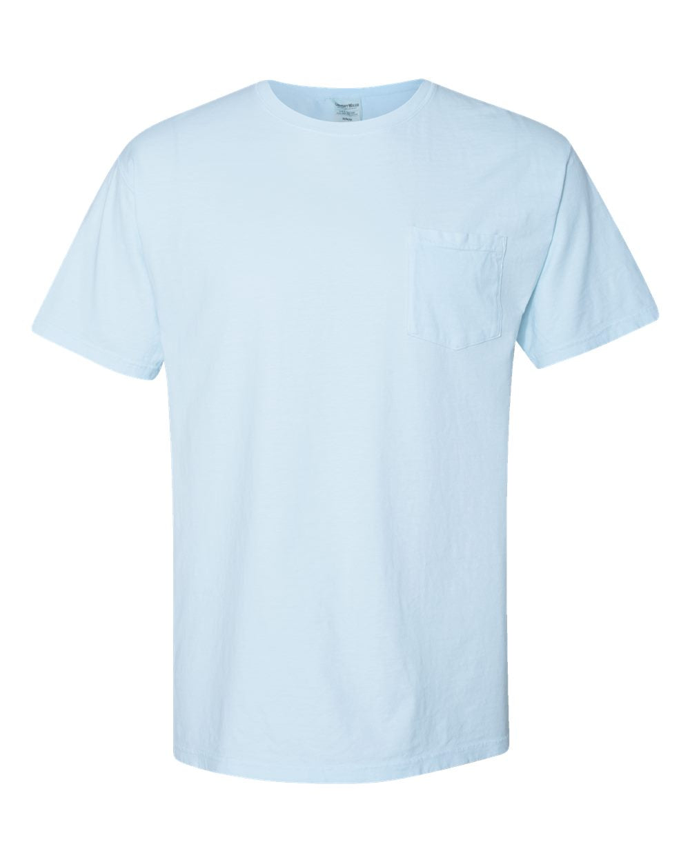 ComfortWash by Hanes GDH150 - Unisex Garment-Dyed Pocket T-Shirt — Soothing Blue (flat)