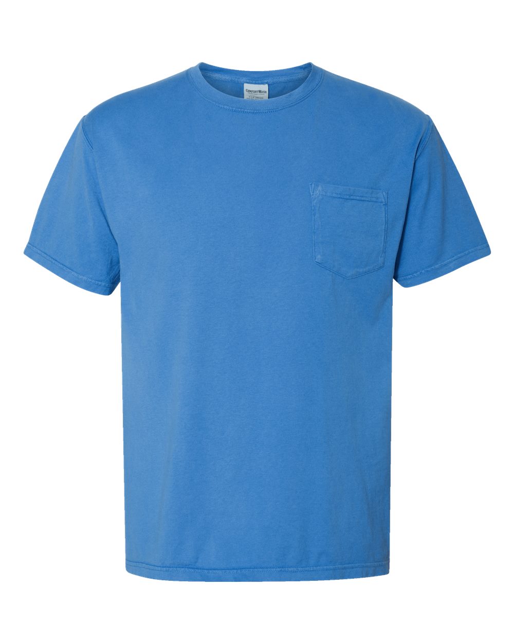 ComfortWash by Hanes GDH150 - Unisex Garment-Dyed Pocket T-Shirt — Summer Sky Blue (flat)