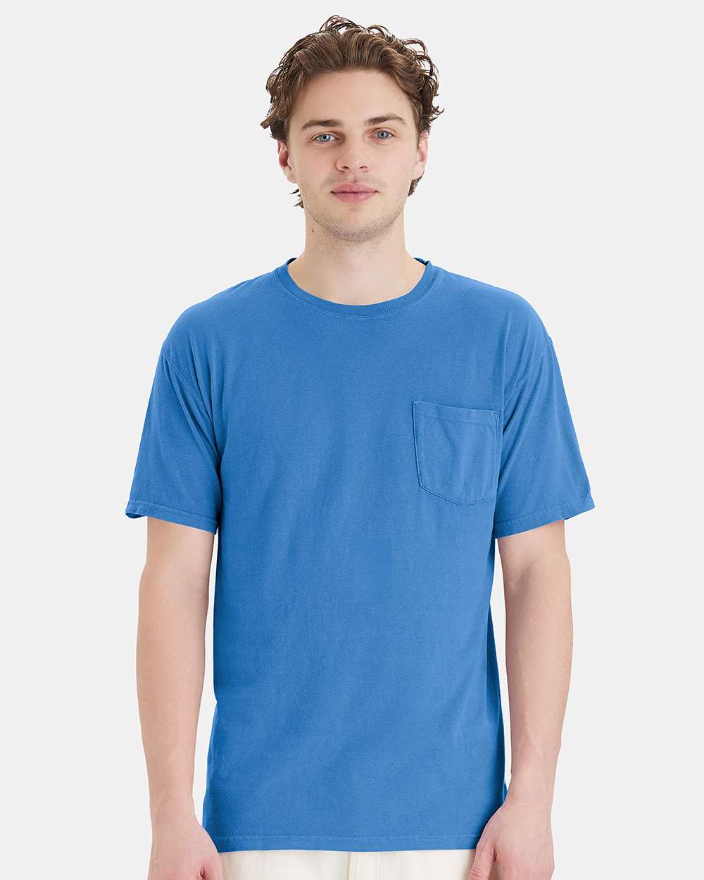 ComfortWash by Hanes GDH150 - Unisex Garment-Dyed Pocket T-Shirt — Summer Sky Blue