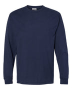 ComfortWash by Hanes GDH200 - Unisex Garment-Dyed Long Sleeve T-Shirt — Navy (flat)