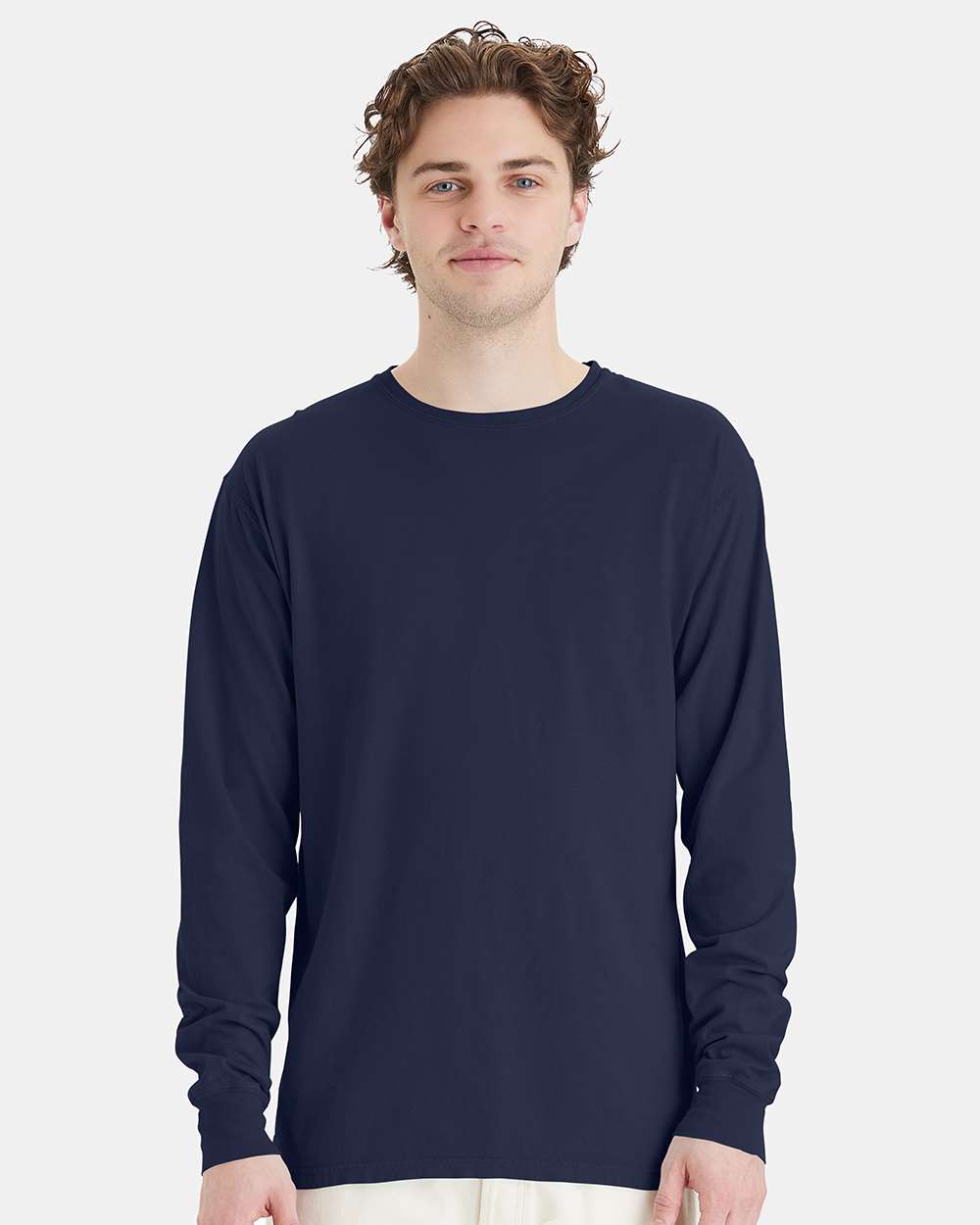ComfortWash by Hanes GDH200 - Unisex Garment-Dyed Long Sleeve T-Shirt — Navy