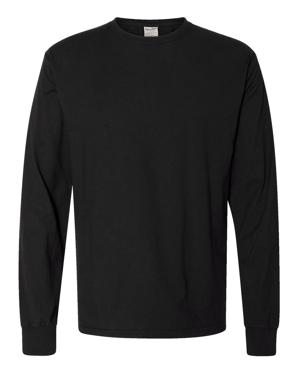 ComfortWash by Hanes GDH200 - Unisex Garment-Dyed Long Sleeve T-Shirt — Black (flat)