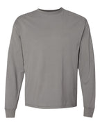 ComfortWash by Hanes GDH200 - Unisex Garment-Dyed Long Sleeve T-Shirt — Concrete Grey (flat)