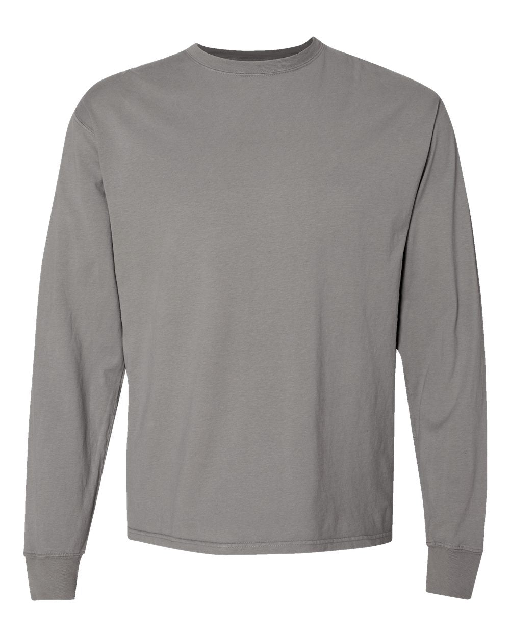 ComfortWash by Hanes GDH200 - Unisex Garment-Dyed Long Sleeve T-Shirt — Concrete Grey (flat)