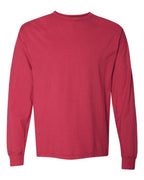 ComfortWash by Hanes GDH200 - Unisex Garment-Dyed Long Sleeve T-Shirt — Crimson Fall (flat)