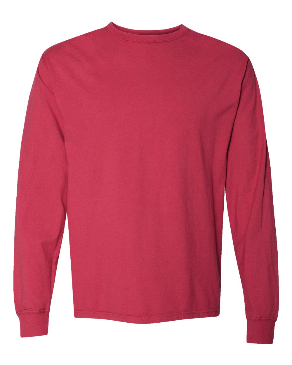 ComfortWash by Hanes GDH200 - Unisex Garment-Dyed Long Sleeve T-Shirt — Crimson Fall (flat)
